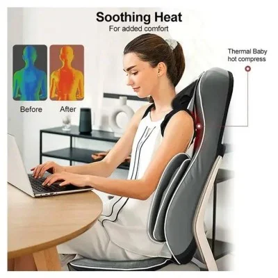 Porodo Lifestyle Neck And Back Seat Massager Heat Therapy & Multiple Massage Mode